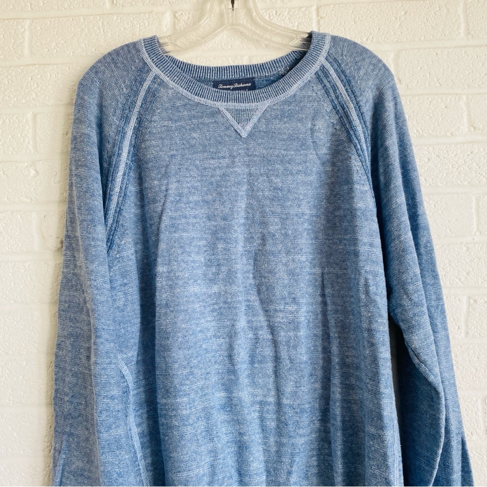 Tommy Bahama Sweater XL Blue Duncan Deux Crewneck Reversible Size X-Large XL
